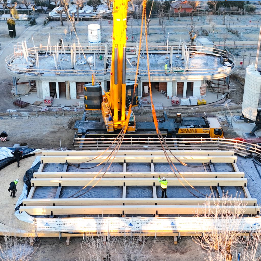 Struttura prefabbricata per Eurocamping Pacengo - Wood Beton