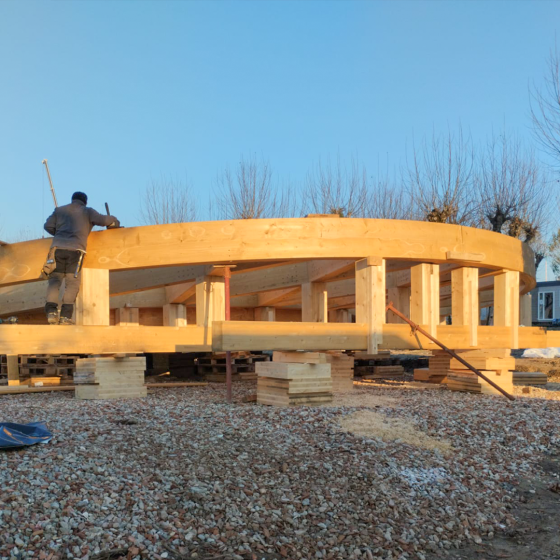 Struttura prefabbricata per Eurocamping Pacengo - Wood Beton