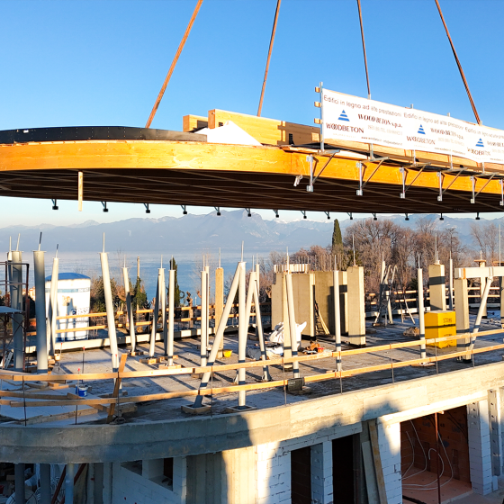 Struttura prefabbricata per Eurocamping Pacengo - Wood Beton