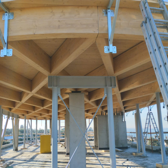 Struttura prefabbricata per Eurocamping Pacengo - Wood Beton